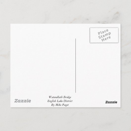 Carte Postale Pont Watendlath (Dos)