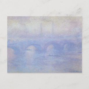 Carte Postale Pont Waterloo, effet Mist par Claude Monet