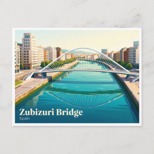 Carte Postale Pont Zubizuri Bilbao Espagne
