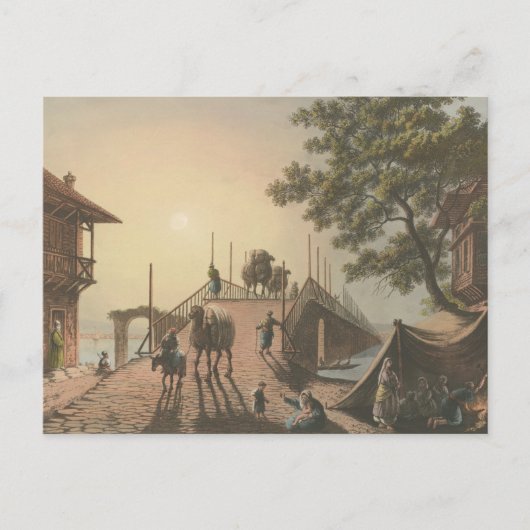 Carte Postale Ponte piccolo, Petit pont dans le village islamiqu (Devant)