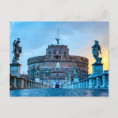 Carte Postale Ponte Sant'Angelo à l'aube - Rome Italie (Devant)
