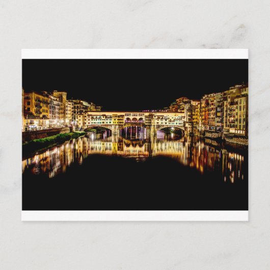 Carte Postale Ponte Vecchio de nuit (Devant)