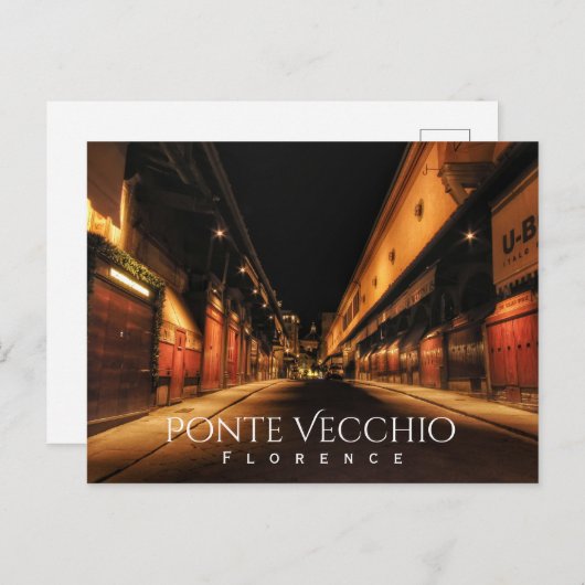 Carte Postale Ponte Vecchio, Florence (Devant / Derrière)