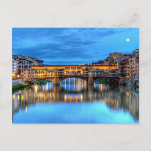 Carte Postale Ponte vecchio pont à Florence, Italie
