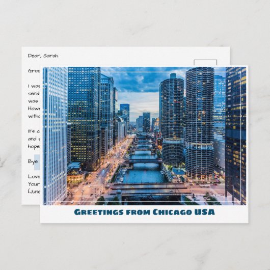 Carte Postale Ponts Chicago (Devant / Derrière)