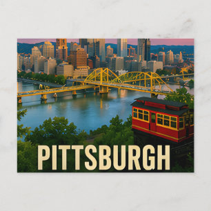 Carte Postale Ponts de Pittsburgh Pennsylvanie Voyage Souvenir