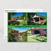 Carte Postale Ponts du comté de Madison (Devant / Derrière)
