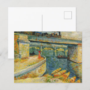 Carte Postale Ponts sur la Seine par Vincent van Gogh