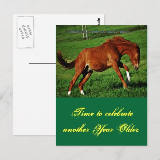 Carte postale Pony Bird (Devant / Derrière)