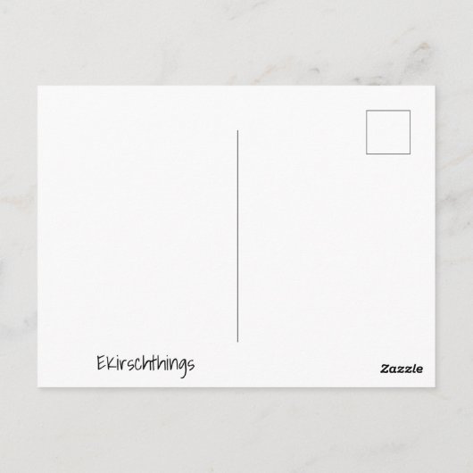 Carte Postale Pony blanc (Dos)