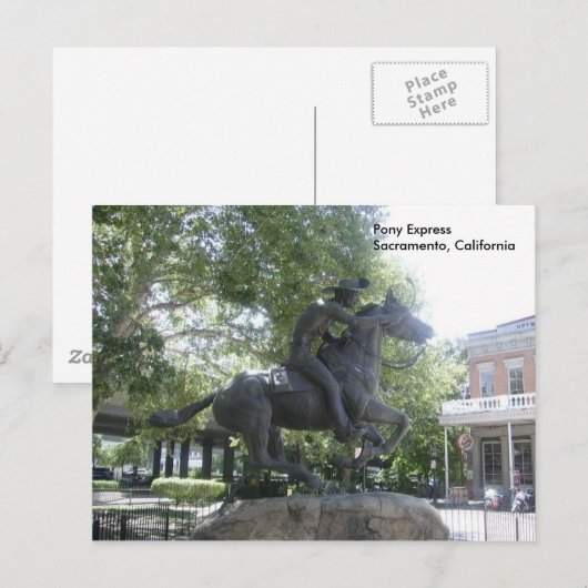 Carte Postale Pony Express (Devant / Derrière)