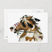 Carte Postale Pony peint (Devant / Derrière)