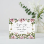 Carte Postale Pony rose, vers biblique inspirant chrétien (Debout devant)