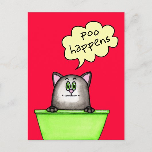 Carte postale Poo Happens (Devant)