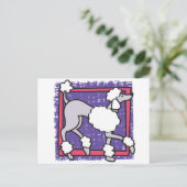 CARTE POSTALE POODLE (Debout devant)