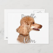 Carte Postale Poodle (abricot) Maman 2 (Devant / Derrière)