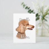 Carte Postale Poodle (abricot) Maman 2 (Debout devant)
