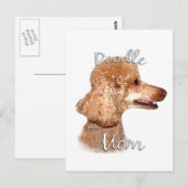 Carte Postale Poodle (abricot) Maman 2 (Devant / Derrière)
