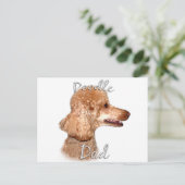 Carte Postale Poodle (abricot) Papa 2 (Debout devant)