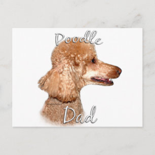 Carte Postale Poodle (abricot) Papa 2