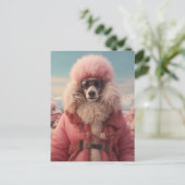 Carte Postale Poodle arctique (Debout devant)