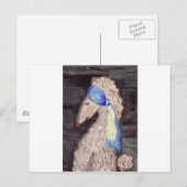 Carte Postale Poodle avec oreille perle (Devant / Derrière)
