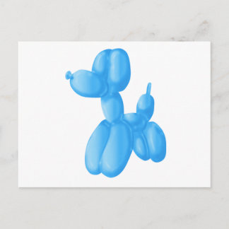 Carte Postale Poodle bleu