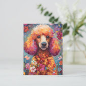 Carte Postale Poodle coloré (Debout devant)