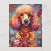 Carte Postale Poodle coloré (Devant)