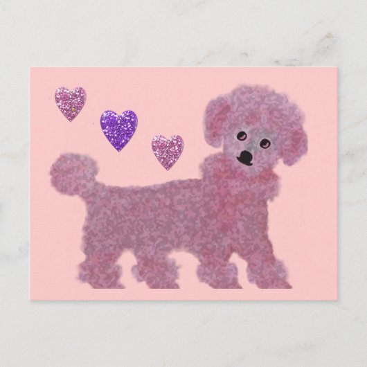 Carte Postale Poodle Luv (Devant)
