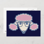 Carte Postale Poodle Nerd (Devant / Derrière)