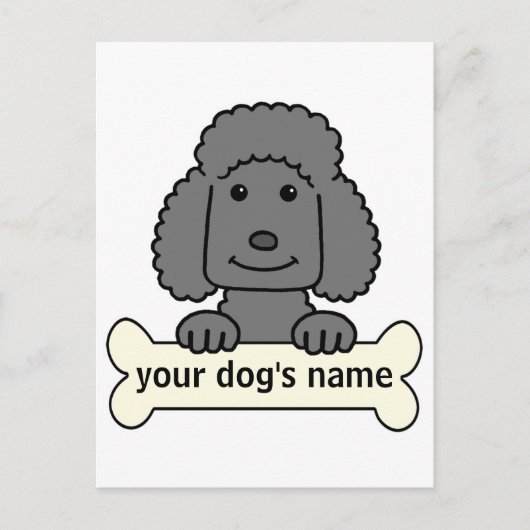 Carte Postale Poodle personnalisé (Devant)