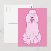 Carte Postale Poodle rose (Devant / Derrière)