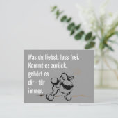 Carte Postale Poodle sage (Debout devant)