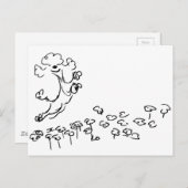 Carte Postale Poodle Springy (Devant / Derrière)