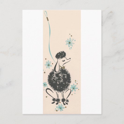 Carte Postale Poodle vintage (Devant)