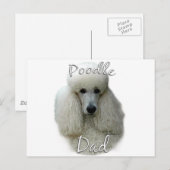 Carte Postale Poodle (wht) Papa 2 (Devant / Derrière)