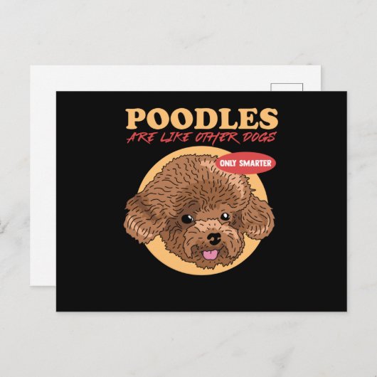 Carte Postale Poodles Are Smarter Dog Owner Poodle (Devant / Derrière)
