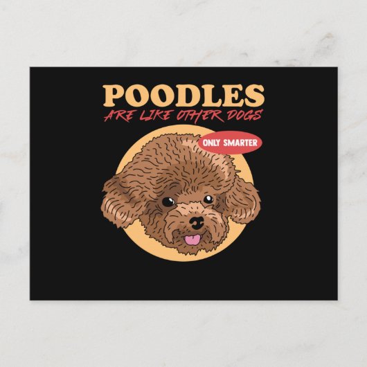 Carte Postale Poodles Are Smarter Dog Owner Poodle (Devant)