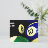 Carte Postale Pool Table Balls Grunge Style (Debout devant)