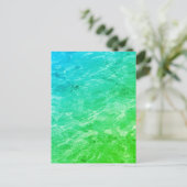 Carte Postale Pool Water Patterns Neon Green Art Abstract Trendy (Debout devant)