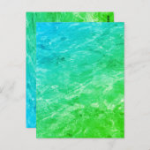 Carte Postale Pool Water Patterns Neon Green Art Abstract Trendy (Devant / Derrière)