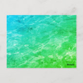 Carte Postale Pool Water Patterns Neon Green Art Abstract Trendy (Dos)