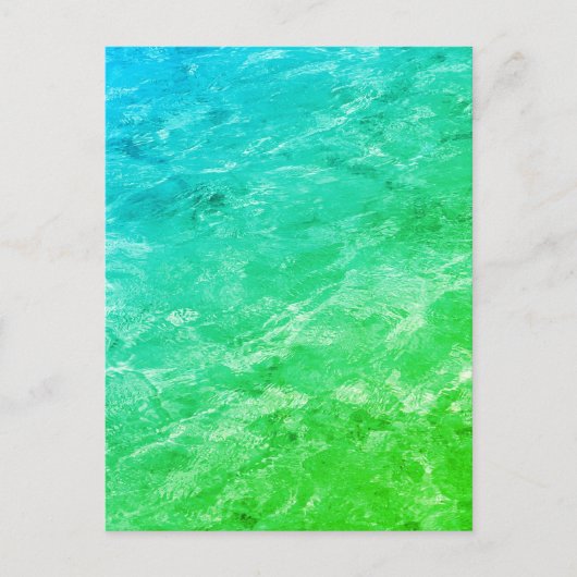 Carte Postale Pool Water Patterns Neon Green Art Abstract Trendy (Devant)