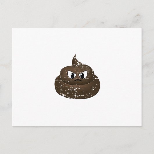 Carte Postale Poop de dessin en colère (Devant)