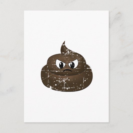 Carte Postale Poop de dessin en colère (Devant)