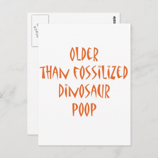 Carte Postale Poop de dinosaure fossilisé (Devant / Derrière)