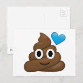 Carte Postale Poop Emoji (Devant / Derrière)