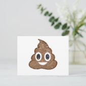 Carte Postale Poop émoji vintage (Debout devant)