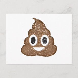 Carte Postale Poop émoji vintage